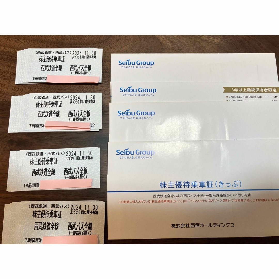 西武鉄道　株主優待券　チケット40枚 チケットの乗車券/交通券(鉄道乗車券)の商品写真