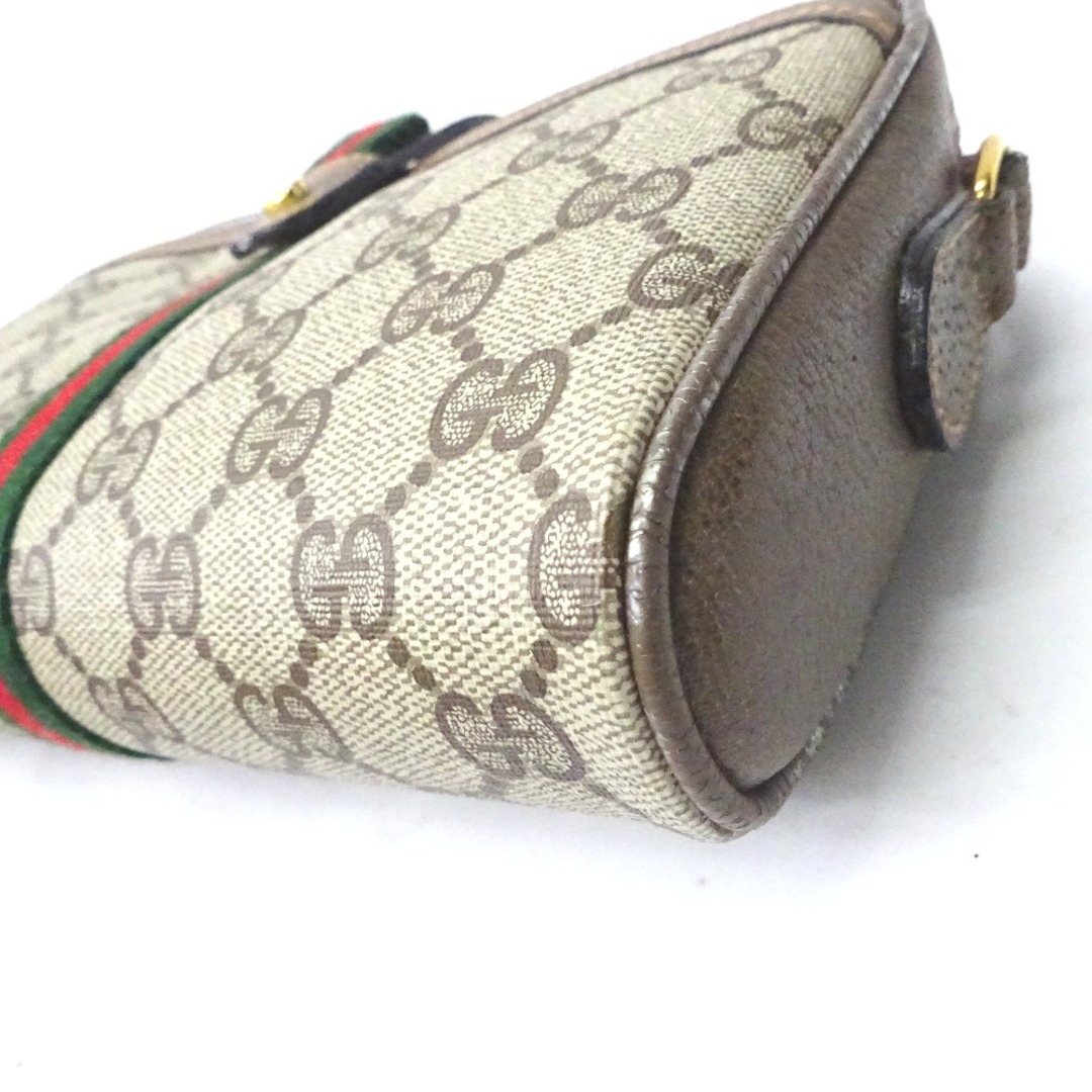 Gucci(グッチ)のグッチ ショルダーバッグ
 オールドグッチ シェリーライン 89 02 055 ベージュ/ブラウン Ft604622 中古 レディースのバッグ(ショルダーバッグ)の商品写真