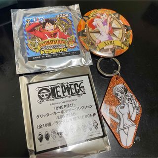 ワンピース(ONE PIECE)のグリッターキーホルダー&缶バッジ ナミ(キーホルダー)