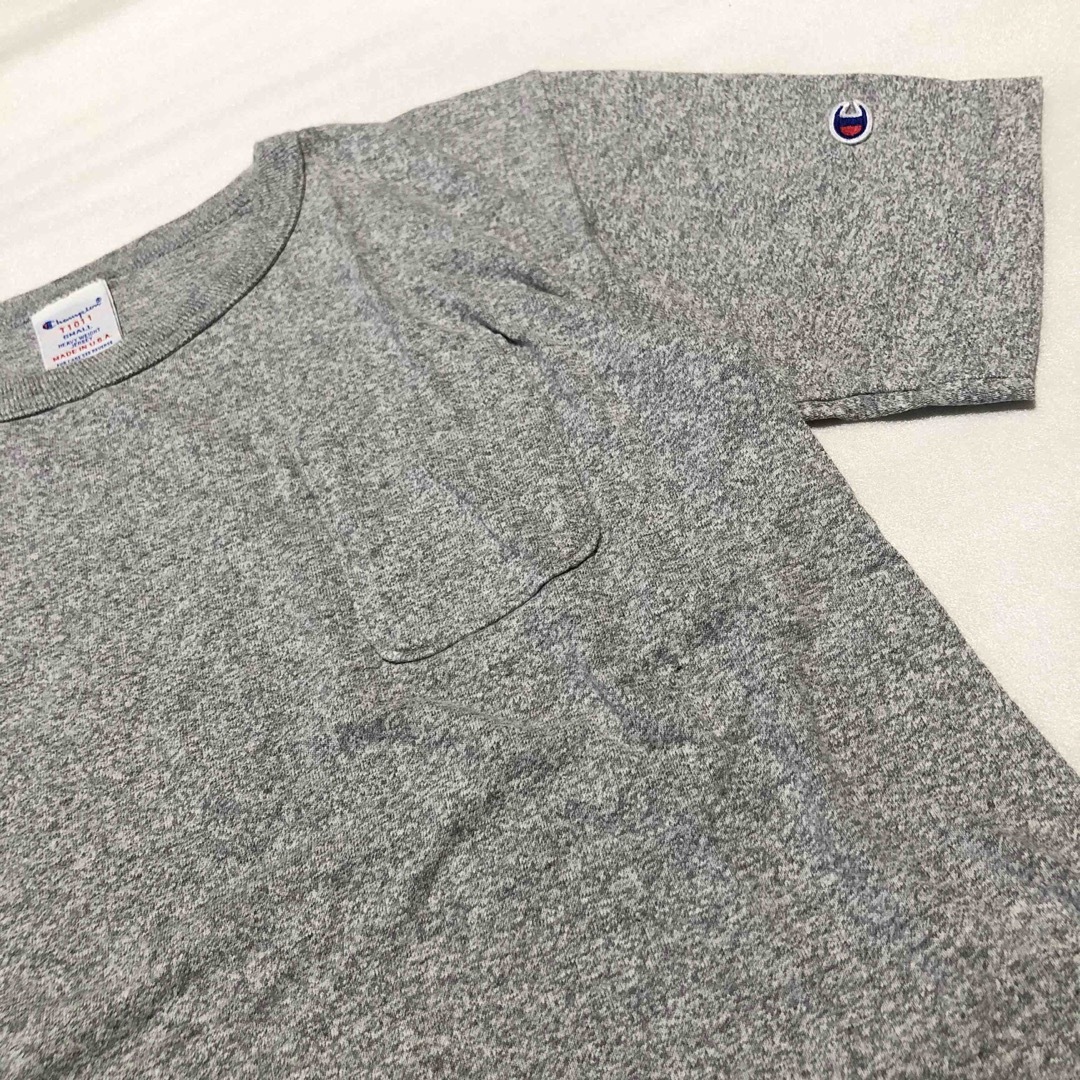 Champion(チャンピオン)の【USA製】Champion T1011ポケットTシャツ テンイレブン S 杢 メンズのトップス(Tシャツ/カットソー(半袖/袖なし))の商品写真