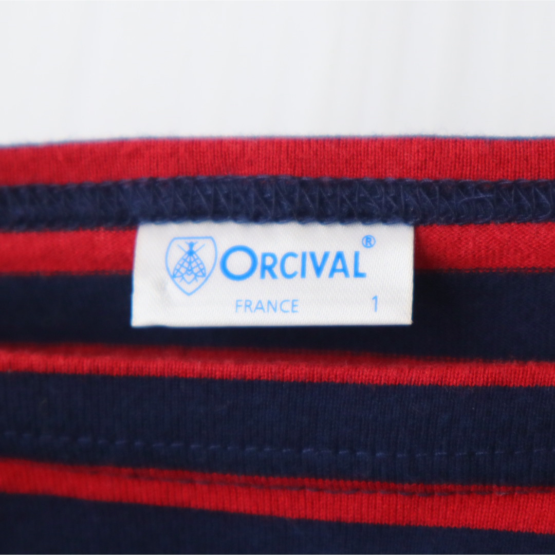 ORCIVAL(オーシバル)のORCIVAL オーシバル　40/2 ボートネックハーフスリーブ　ボーダー レディースのトップス(カットソー(半袖/袖なし))の商品写真