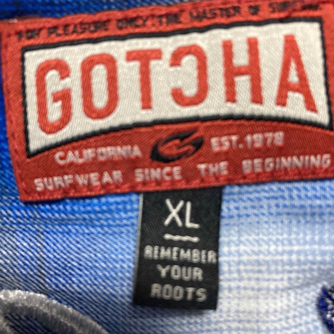 GOTCHA(ガッチャ)のGOTCHAメンズシャツ　トップス長袖　古着　綿100%XLサイズ メンズのトップス(シャツ)の商品写真
