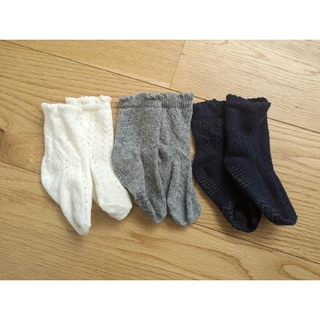 西松屋 - 西松屋　ベビー　靴下 透かし編み　9-14