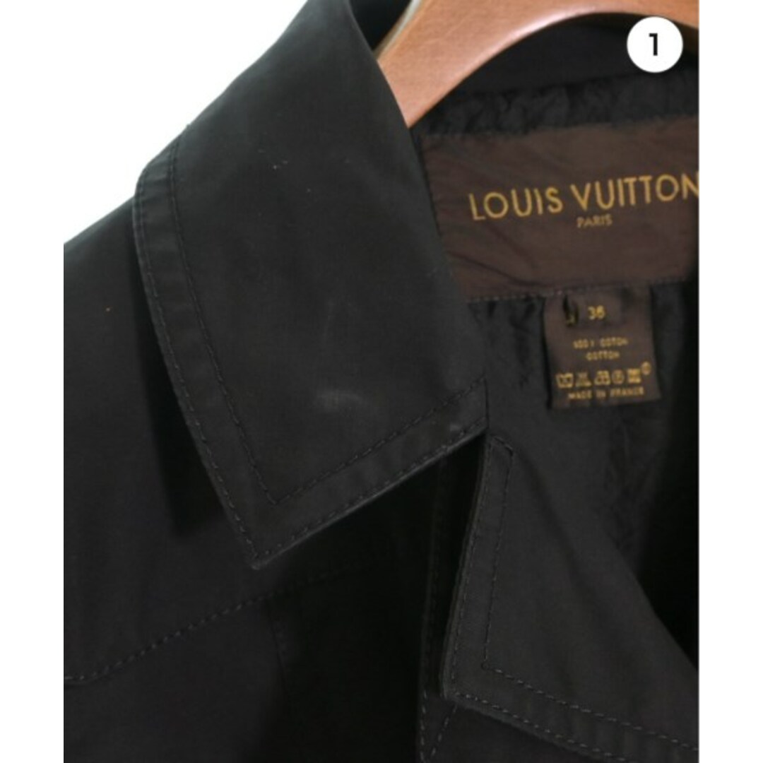 LOUIS VUITTON(ルイヴィトン)のLOUIS VUITTON ルイヴィトン トレンチコート 36(XS位) 黒 【古着】【中古】 レディースのジャケット/アウター(トレンチコート)の商品写真