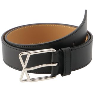 ロエベ(LOEWE)のロエベ/LOEWE ベルト メンズ LAYERED CROSS BUCKLE BELT 3.5 レザーベルト BLACK/PALLADIUM 2024年春夏 E619Z20X34-0008-1341(ベルト)