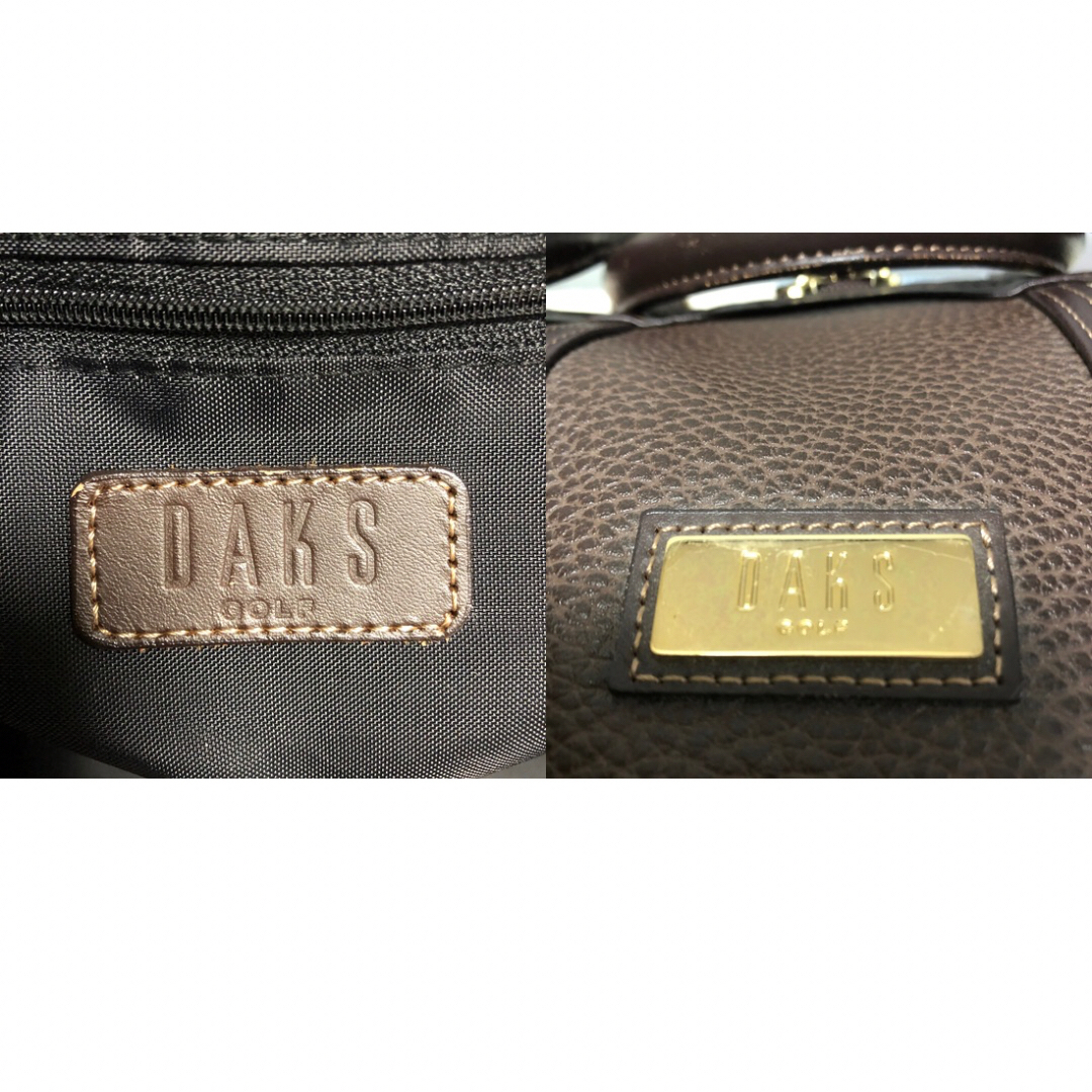 DAKS(ダックス)の【DAKS】ダックス　牛革  レザー ボストンバッグ　ハウスチェック　ブラウン レディースのバッグ(ボストンバッグ)の商品写真