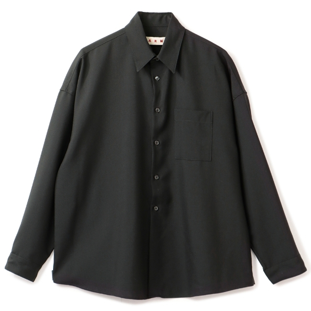 Marni(マルニ)の【セットアップ可】 マルニ/MARNI シャツ アパレル メンズ L/S SHIRT カジュアルシャツ BLACK 2024年春夏新作 CUMU0061A3-TW839-00N99 _0410ff メンズのトップス(シャツ)の商品写真