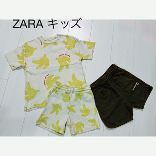 ザラキッズ(ZARA KIDS)のZARAキッズ ザラ 4-5Y/110 半袖セットアップ ショートパンツ セット(パンツ/スパッツ)