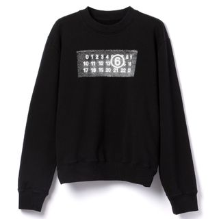 エムエムシックス(MM6)のエムエムシックス メゾンマルジェラ/MM6 MAISON MARGIELA トレーナー アパレル メンズ SWEATSHIRT スウェット BLACK 2023年秋冬新作 SH0GU0007-S25537-900(スウェット)