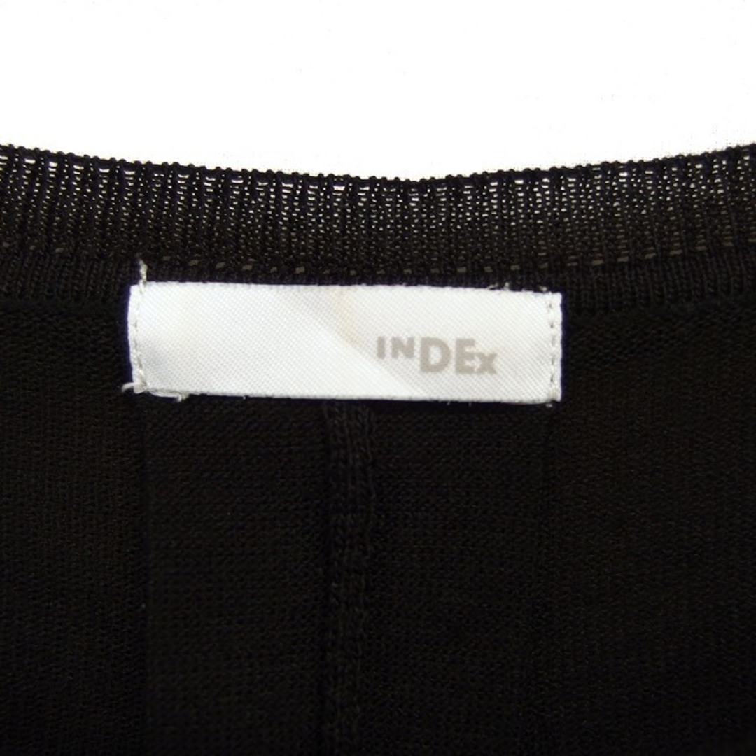 INDEX(インデックス)のインデックス ニット セーター リブ ハイゲージ タック 透け感 ラインストーン レディースのトップス(ニット/セーター)の商品写真