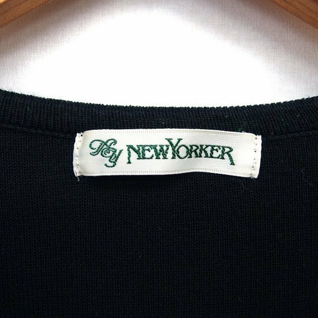 NEWYORKER(ニューヨーカー)のニューヨーカー カーディガン ニット リブ コットン混 Vネック ハイゲージ M レディースのトップス(カーディガン)の商品写真
