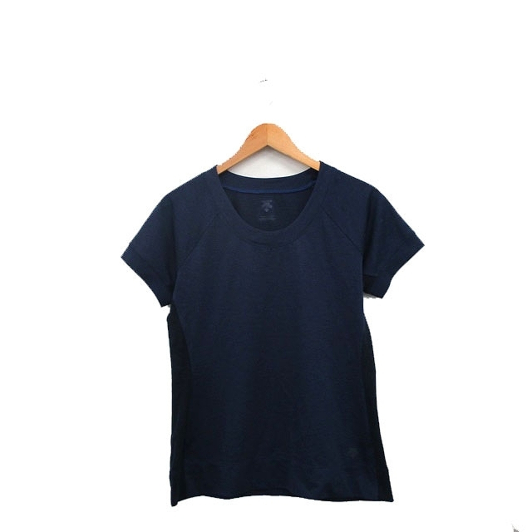 DESCENTE(デサント)のデサント DESCENTE カットソー Tシャツ 半袖 シンプル L ネイビー レディースのトップス(カットソー(半袖/袖なし))の商品写真