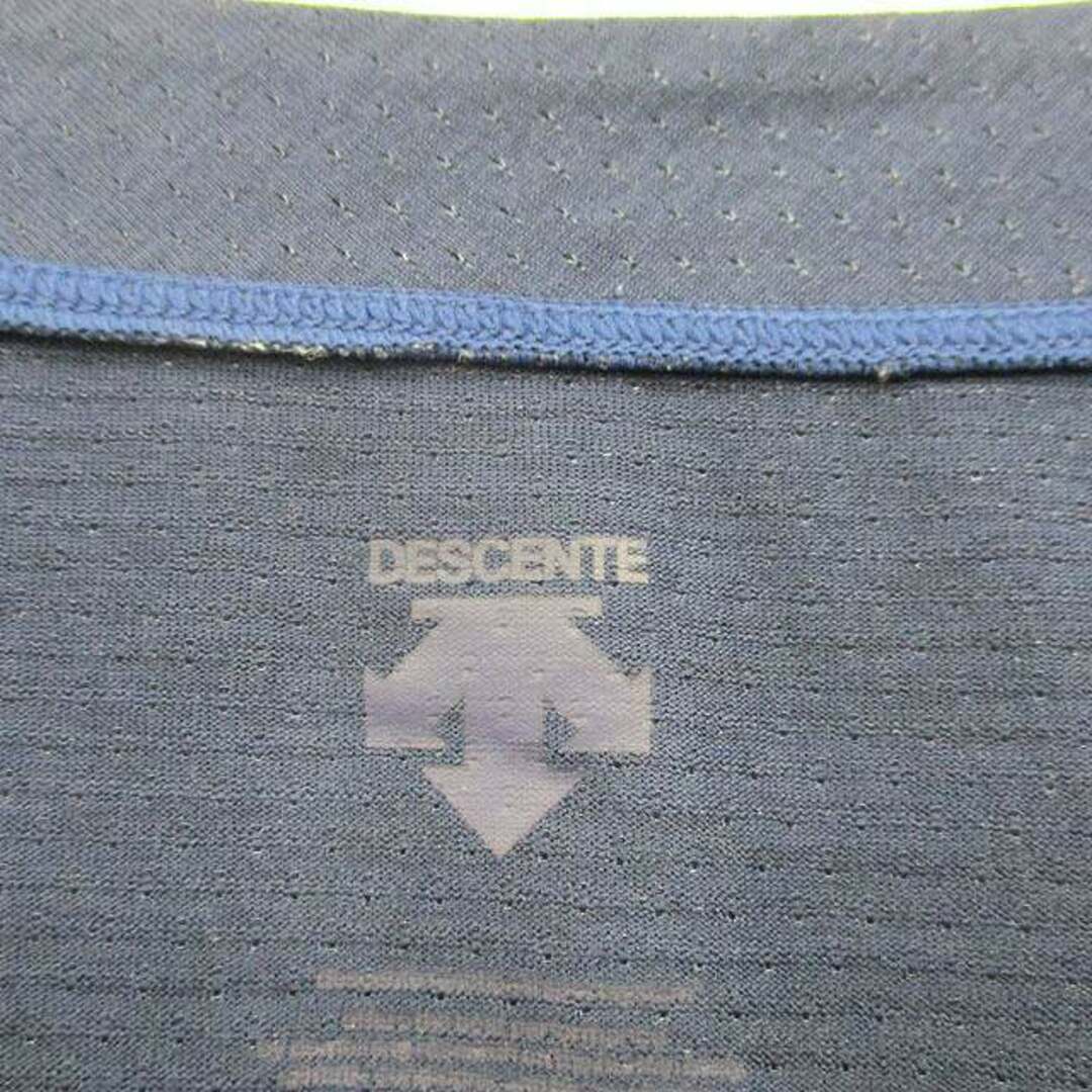 DESCENTE(デサント)のデサント DESCENTE カットソー Tシャツ 半袖 シンプル L ネイビー レディースのトップス(カットソー(半袖/袖なし))の商品写真