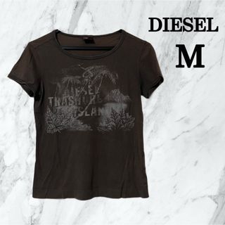 ディーゼル(DIESEL)のdiesel ディーゼル　コットンTシャツ　レディース　Mサイズ　ブラウン(Tシャツ(半袖/袖なし))