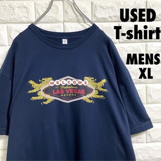 US古着　ラスベガス　お土産Tシャツ　都市ロゴ　USA製　メンズXLサイズ(Tシャツ/カットソー(半袖/袖なし))