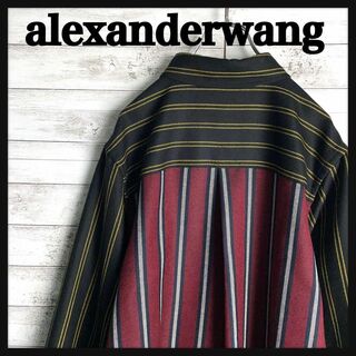 アレキサンダーワン(Alexander Wang)の9719【人気デザイン】アレキサンダーワン☆ワンポイントロゴストライプシャツ美品(シャツ)