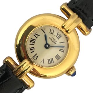 カルティエ(Cartier)の　カルティエ Cartier マストコリゼ ヴェルメイユ 590002 ホワイト SV/革ベルト（社外品） クオーツ レディース 腕時計(腕時計)