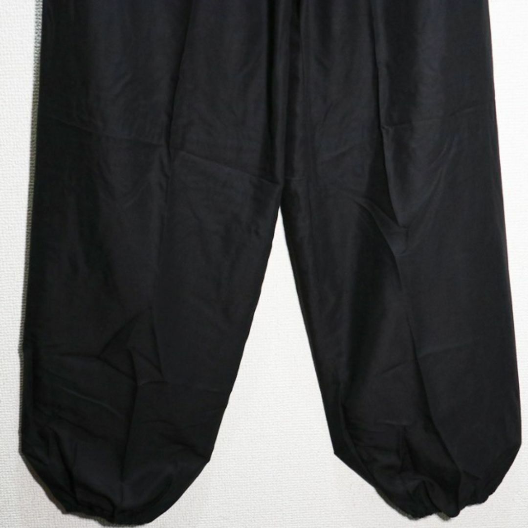 【新品】1ポケット付　シンプルタイパンツ　ウエスト・裾ゴム入り　黒 メンズのパンツ(サルエルパンツ)の商品写真
