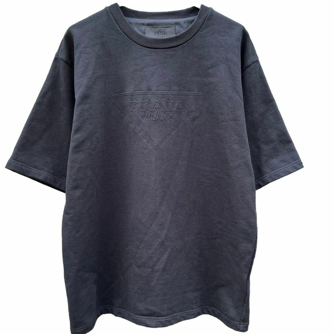 PRADA(プラダ)の［美品］PRADA エンボスロゴ　トライアングル　Tシャツ　スウェット　NELO メンズのトップス(Tシャツ/カットソー(半袖/袖なし))の商品写真