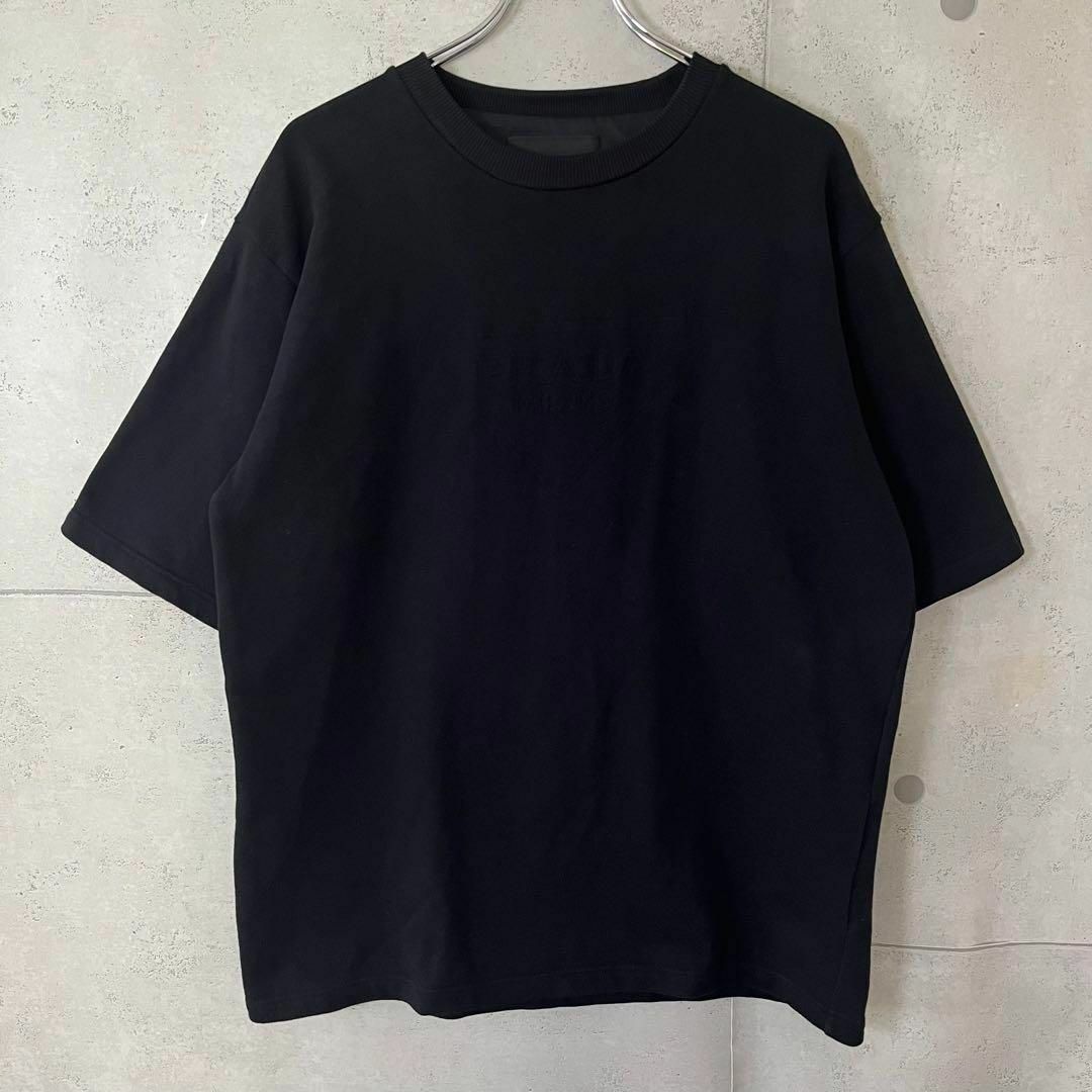 PRADA(プラダ)の［美品］PRADA エンボスロゴ　トライアングル　Tシャツ　スウェット　NELO メンズのトップス(Tシャツ/カットソー(半袖/袖なし))の商品写真