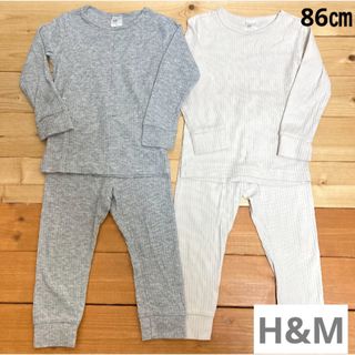 エイチアンドエム(H&M)のH&M ベビー　リブ　トップス&ズボン　ロンT   セットアップ　上下セット(その他)