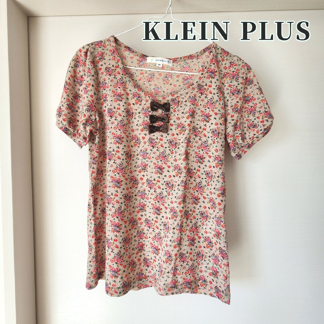 KLEIN PLUS クランプリュス 半袖 花柄 Tシャツ リボン メンズのトップス(Tシャツ/カットソー(半袖/袖なし))の商品写真