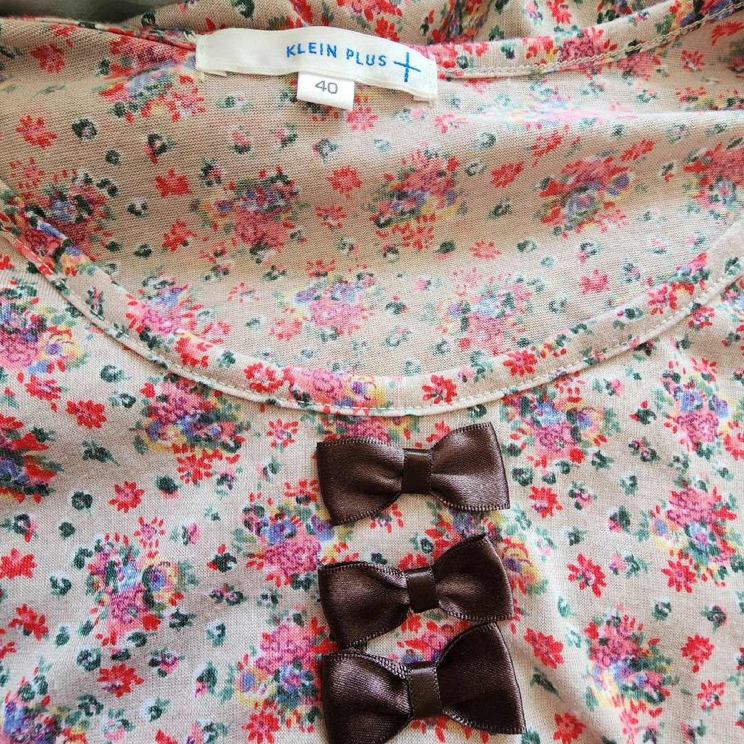 KLEIN PLUS クランプリュス 半袖 花柄 Tシャツ リボン メンズのトップス(Tシャツ/カットソー(半袖/袖なし))の商品写真