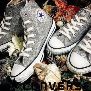 コンバース(CONVERSE)のconverse all star ラメ　シルバー　ハイカット　コンバース(スニーカー)