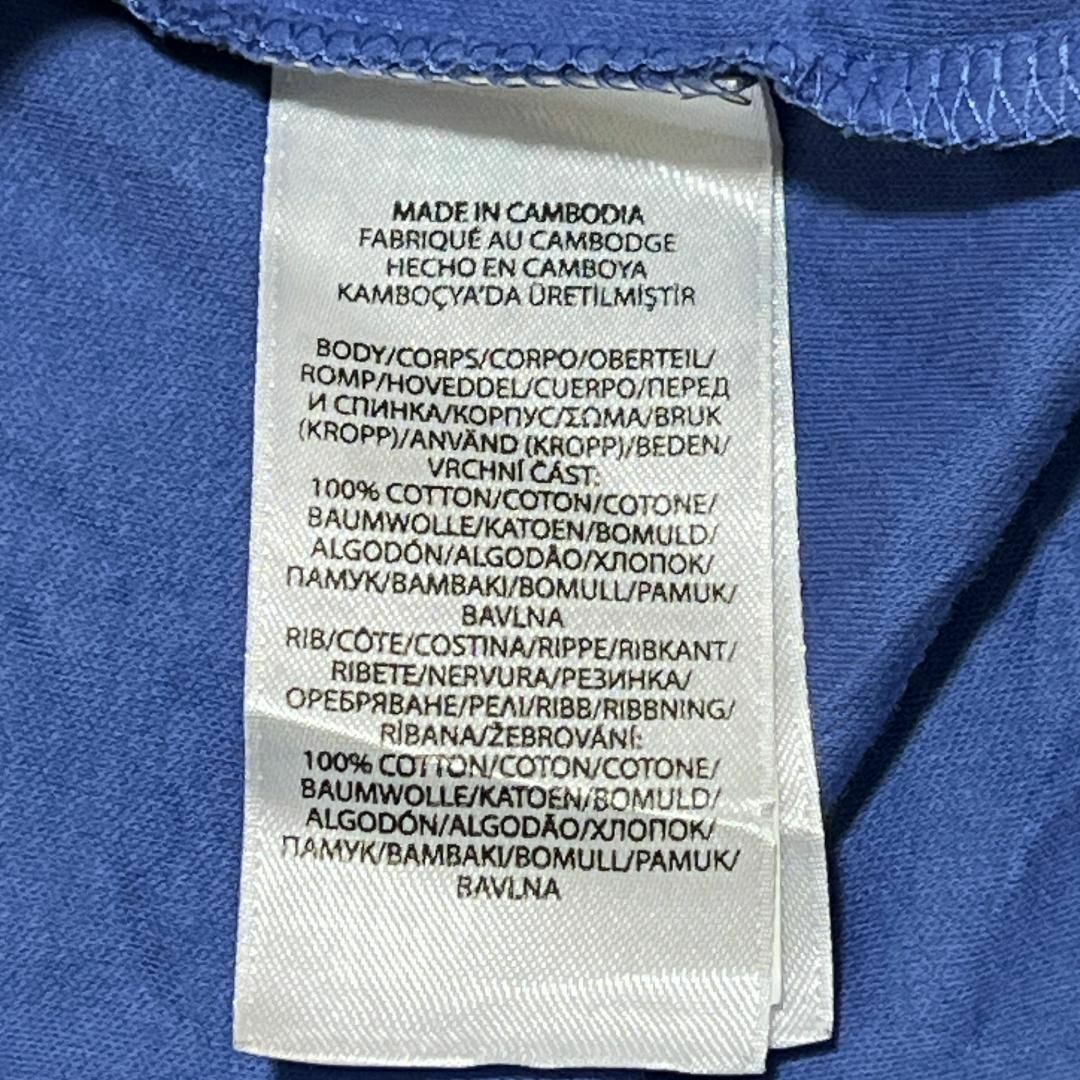 POLO RALPH LAUREN(ポロラルフローレン)のポロラルフローレン 半袖ポロシャツ 無地ブルー ポニー刺繍 夏物古着h13 メンズのトップス(ポロシャツ)の商品写真