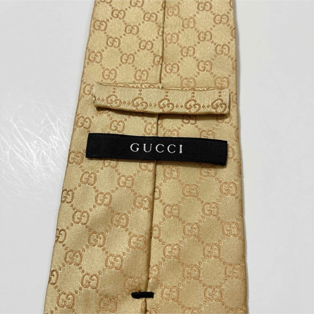 Gucci(グッチ)の美品 グッチ ネクタイ ハイブランド GG柄 GGチェーン柄 インターロッキング メンズのファッション小物(ネクタイ)の商品写真