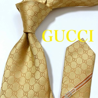 グッチ(Gucci)の美品 グッチ ネクタイ ハイブランド GG柄 GGチェーン柄 インターロッキング(ネクタイ)