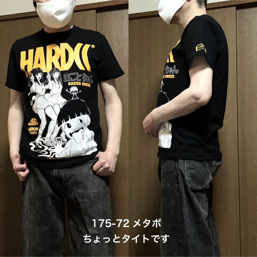 Mサイズ!ハードコアチョコレート まことちゃん 古着半袖Tシャツ 黒 楳図かずお Mサイズ!ハードコアチョコレート まことちゃん 古着半袖Tシャツ 黒 楳図かずお