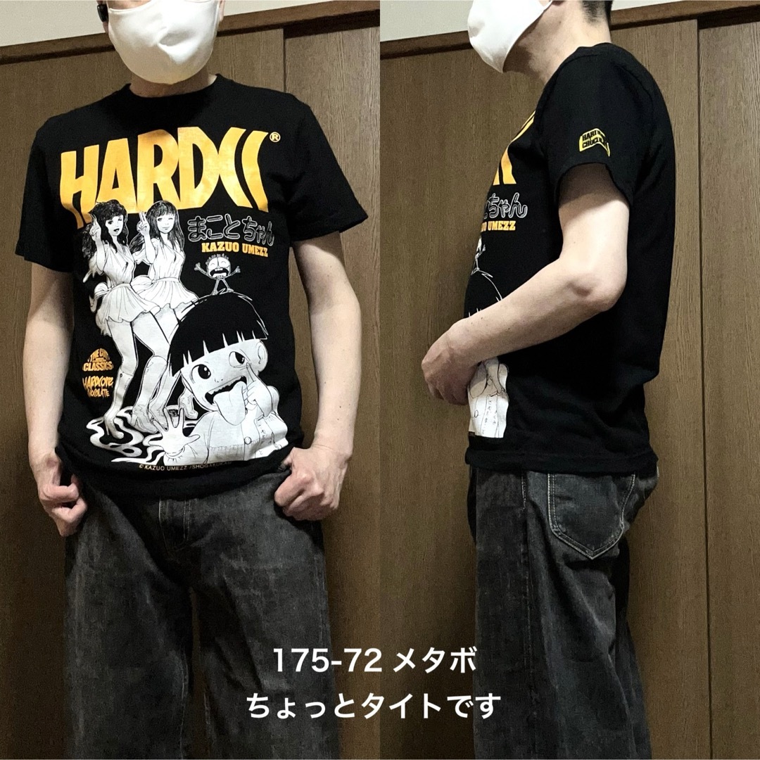 HARDCORE CHOCOLATE(ハードコアチョコレート)のMサイズ！ハードコアチョコレート まことちゃん 古着半袖Tシャツ 黒 楳図かずお メンズのトップス(Tシャツ/カットソー(半袖/袖なし))の商品写真