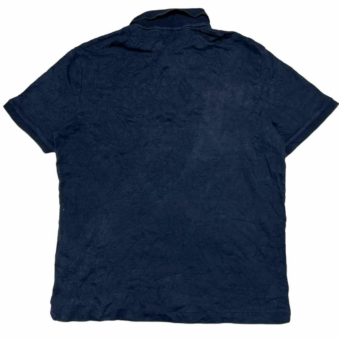 POLO RALPH LAUREN(ポロラルフローレン)のポロラルフローレン 半袖ポロシャツ 無地ブラック ポニー刺繍 夏物古着h14 メンズのトップス(ポロシャツ)の商品写真