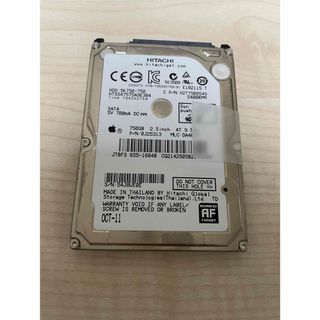 Apple 純正 HGST 2.5インチHDD 750GB