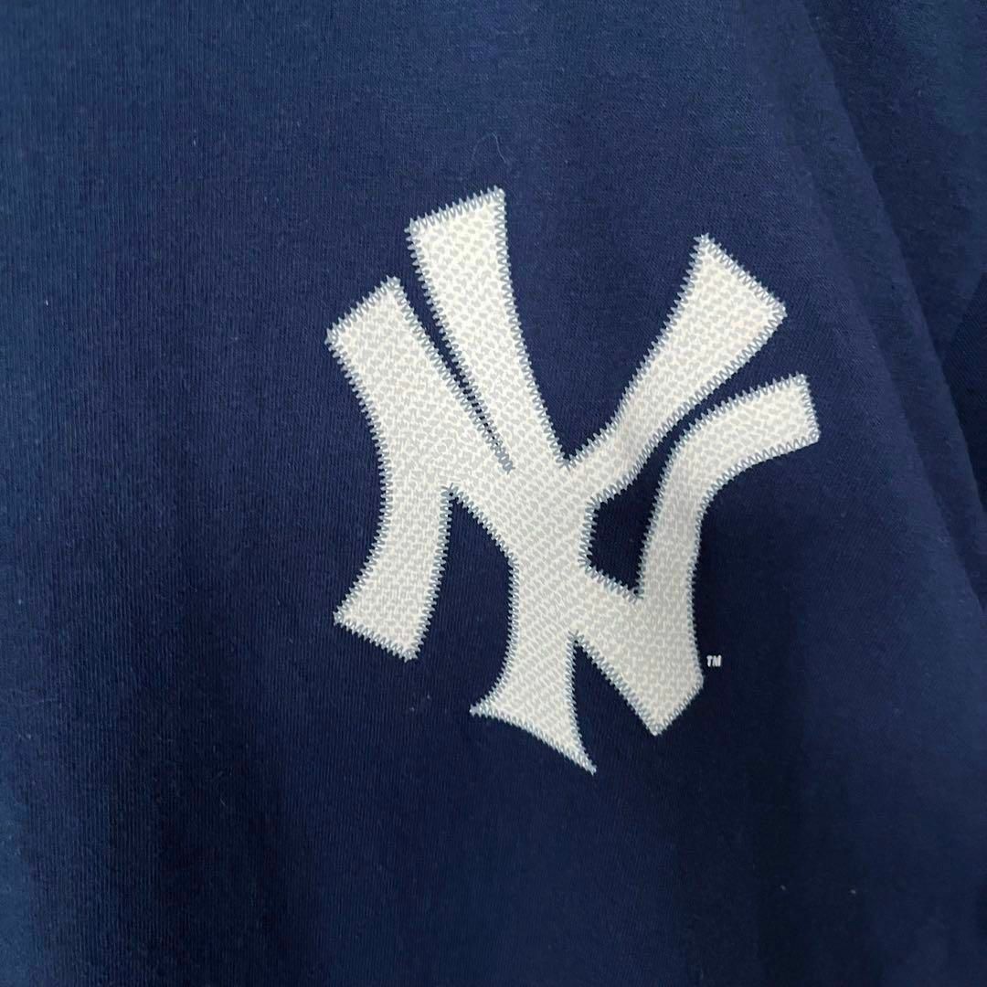 MLB(メジャーリーグベースボール)のアメリカ古着　MLB ヤンキース　田中将大バックプリントTシャツ　XL ネイビー メンズのトップス(Tシャツ/カットソー(半袖/袖なし))の商品写真