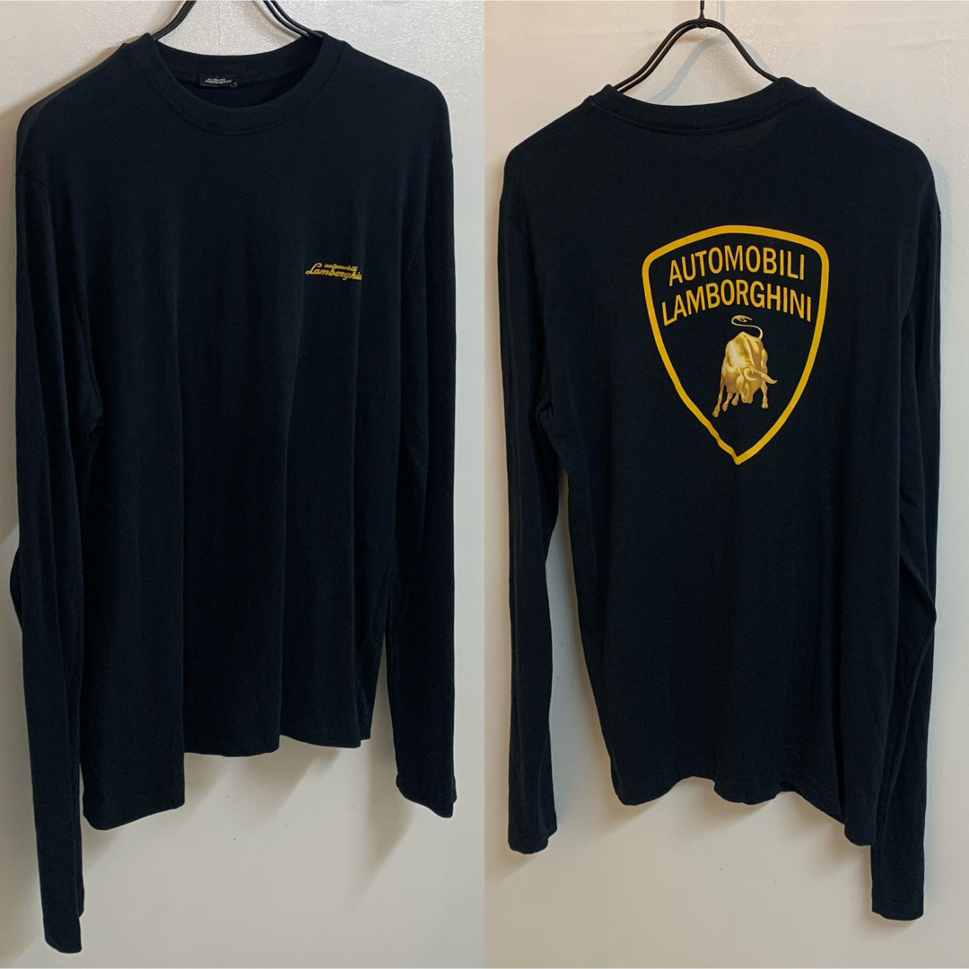 Lamborghini(ランボルギーニ)のLAMBORGHINI ランボルギーニ TURKEY製 ロゴ ロングスリーブ M メンズのトップス(Tシャツ/カットソー(七分/長袖))の商品写真