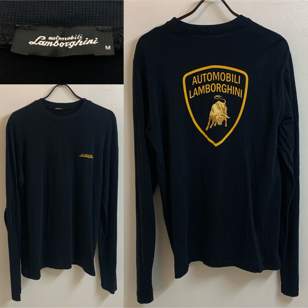 Lamborghini(ランボルギーニ)のLAMBORGHINI ランボルギーニ TURKEY製 ロゴ ロングスリーブ M メンズのトップス(Tシャツ/カットソー(七分/長袖))の商品写真