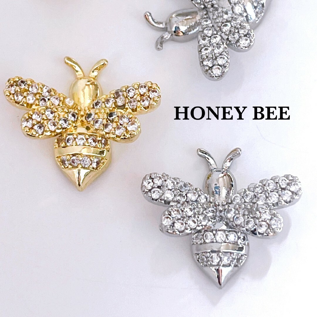 ネイルパーツ　ジルコニアストーン　HONEY BEE　蜂　ゴールド コスメ/美容のネイル(ネイル用品)の商品写真