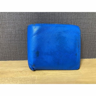 コーチ(COACH)のcoach 財布　二つ折　青色(財布)