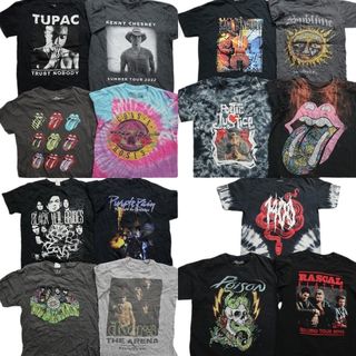 古着卸 まとめ売り 音楽・バンド 半袖Tシャツ 15枚セット (メンズ S /M ) ガンズ ツーパック ローリングストーンズ サブライム MT0394(その他)