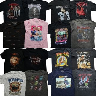 古着卸 まとめ売り 音楽・バンド 半袖Tシャツ 16枚セット (メンズ M /L ) ピンクフロイド マイケルジャクソン ローリングストーンズ MT0393(その他)