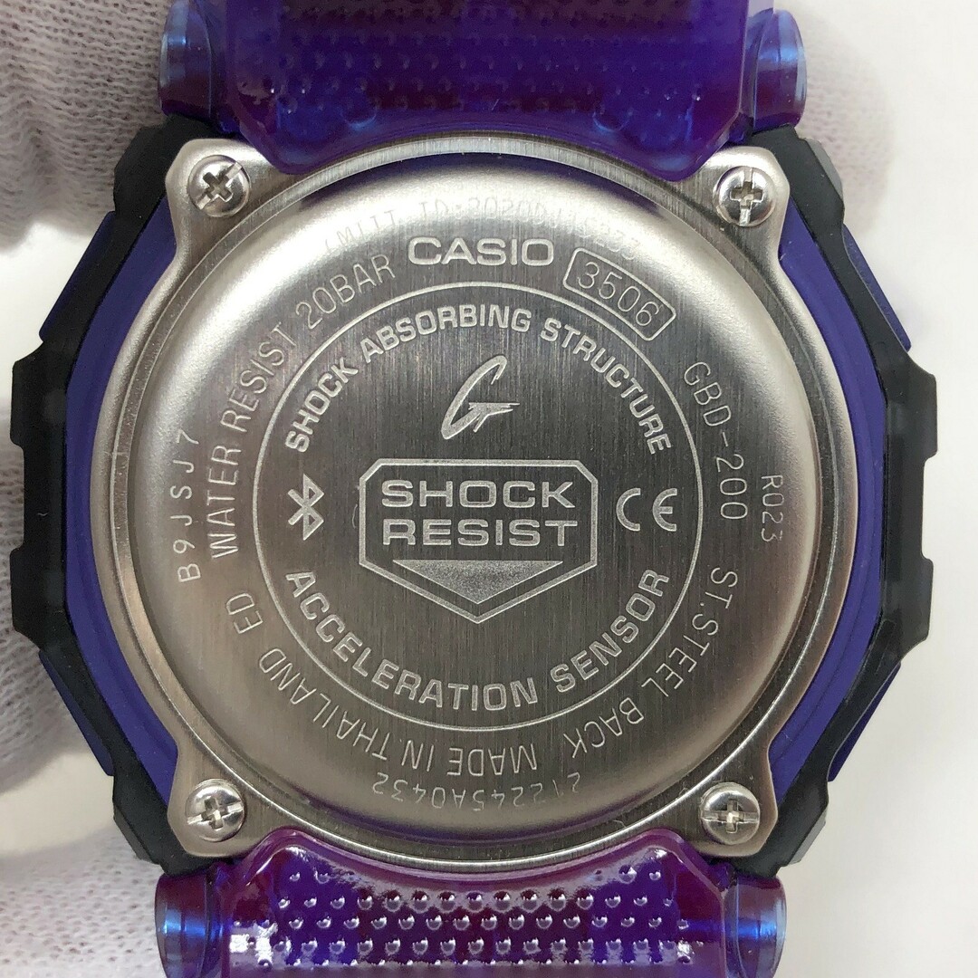 G-SHOCK(ジーショック)のG-SHOCK ジーショック CASIO カシオ 腕時計 GBD-200SM-1A6JF G-SQUAD ブラック パープル デジタル Bluetooth搭載 デジタル メンズの時計(腕時計(デジタル))の商品写真