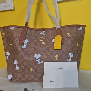 COACH - COACH スヌーピー トートバッグ コーチ ウッドストック 可愛い 人気 新品