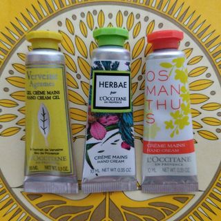 ロクシタン(L'OCCITANE)のロクシタンハンドクリームミニ3本セット①(ハンドクリーム)