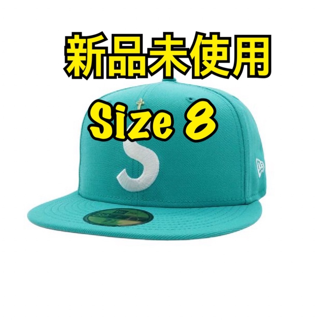 Supreme(シュプリーム)のSupreme Gold Cross S Logo New Era "Teal メンズの帽子(キャップ)の商品写真