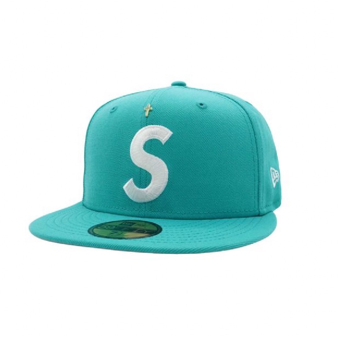 Supreme(シュプリーム)のSupreme Gold Cross S Logo New Era "Teal メンズの帽子(キャップ)の商品写真