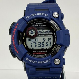 ジーショック(G-SHOCK)のG-SHOCK ジーショック CASIO カシオ 腕時計 GWF-1000NV-2 フロッグマン メンインネイビー 電波ソーラー ブルー デジタル(腕時計(デジタル))