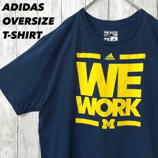 アディダス(adidas)のメンズ古着　ADIDASアディダス　ゆるだぼオーバーサイズビッグプリントTシャツ(Tシャツ/カットソー(半袖/袖なし))