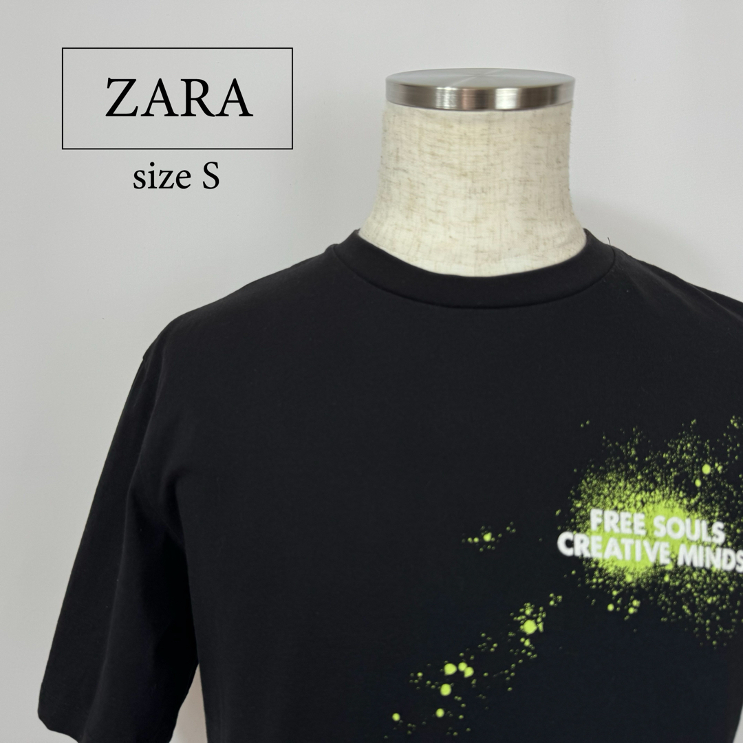 ZARA(ザラ)のZARA ザラ Tシャツ ストリート プリントT サイズS メンズのトップス(Tシャツ/カットソー(半袖/袖なし))の商品写真